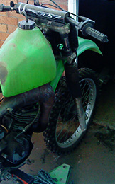 The KDX before starting work.